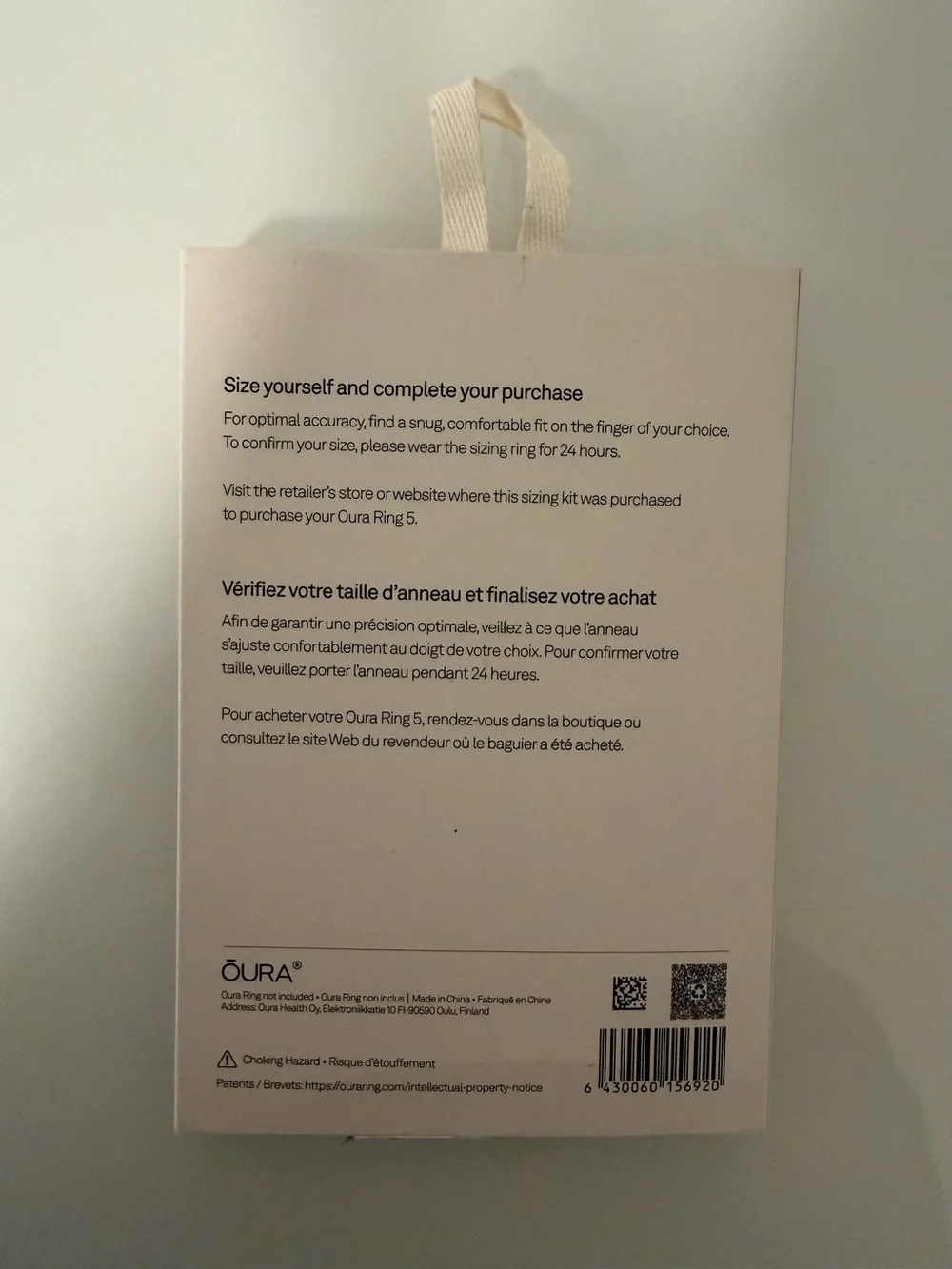 Oura ring sizing kit